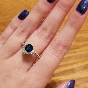 Cute Blue Cocktail Ring